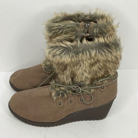 Rampage Brown Faux Leather‎ Jaxson Booties - Picture 3 of 6